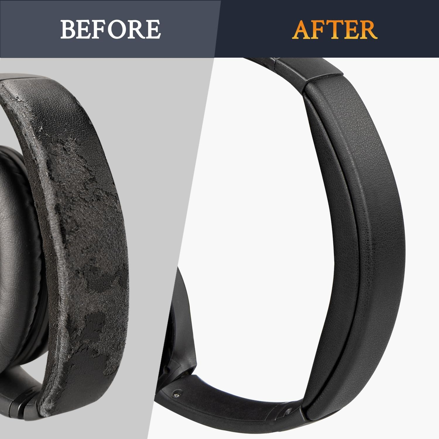 SOULWIT Headband Cover for Bose Quietcomfort 25(QC25) Headphones, Replacement Headstrap Pad Repair Part - Black image number 4