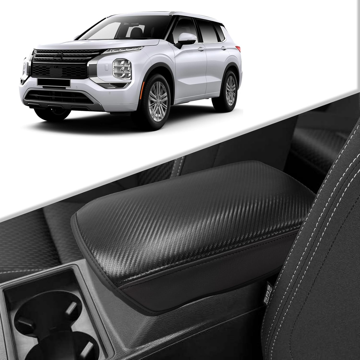 CDEFG for Mitsubishi Outlander Accessories 2025 2024 2023 2022 Center Console Car Armrest Cover (Se/Black Edition/Sel) Console Protector Pad Arm Rest Interior (Not for Outlander Sport) image number 4