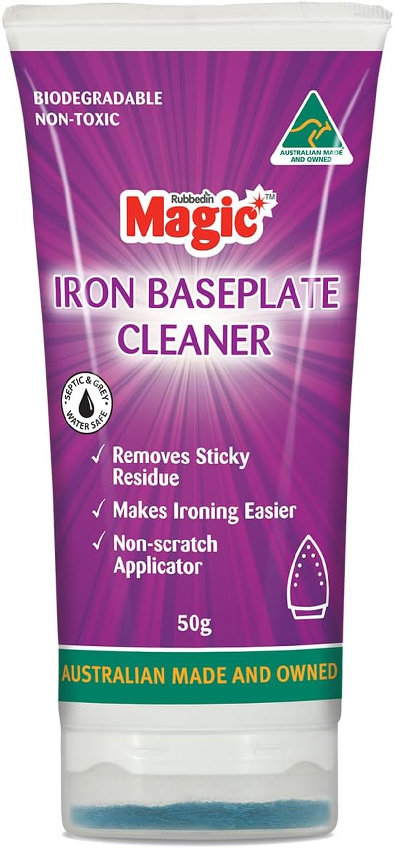 Magic Iron Baseplate Cleaner 50G - Formulated to Remove Build-Up, and Residue from the Baseplate of Your Iron image number 1