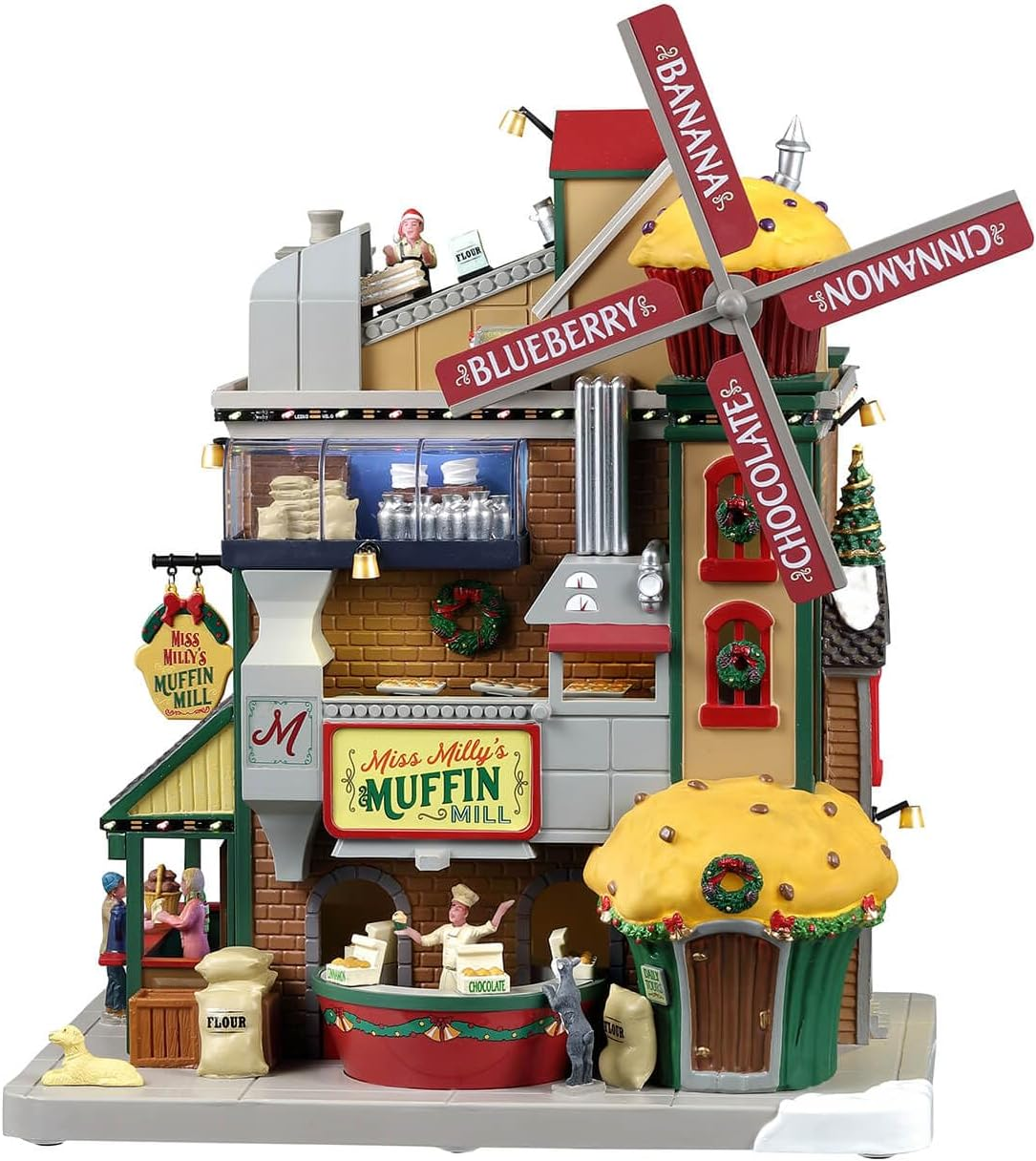 Lemax Village Collection Miss Milly'S Muffin Mill, with 4.5V Adaptor