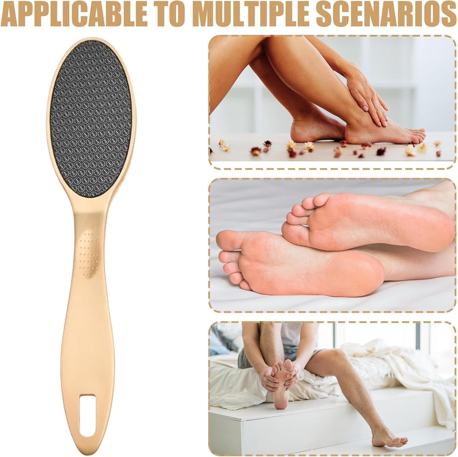 Pedicure Foot File,Pedicure Rasp Foot File Scrubber Tool - Professional Foot Care Tools Heel Scraper for Men, Women, Elderly - Gray image number 5