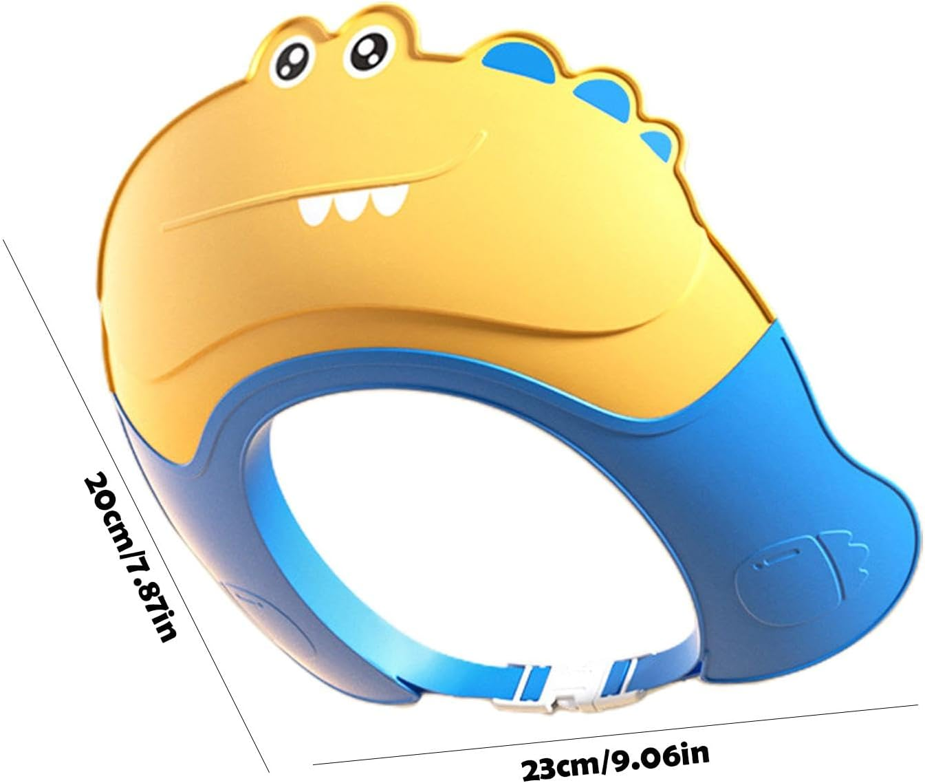 Baby Shower Shield, Safe Shampoo Protection Cap, Safe Shampoo Protection, Cartoon Shield, Soft Bathing Cap with Eye & Ear Protection, Makes Bath More Fun - Green image number 3