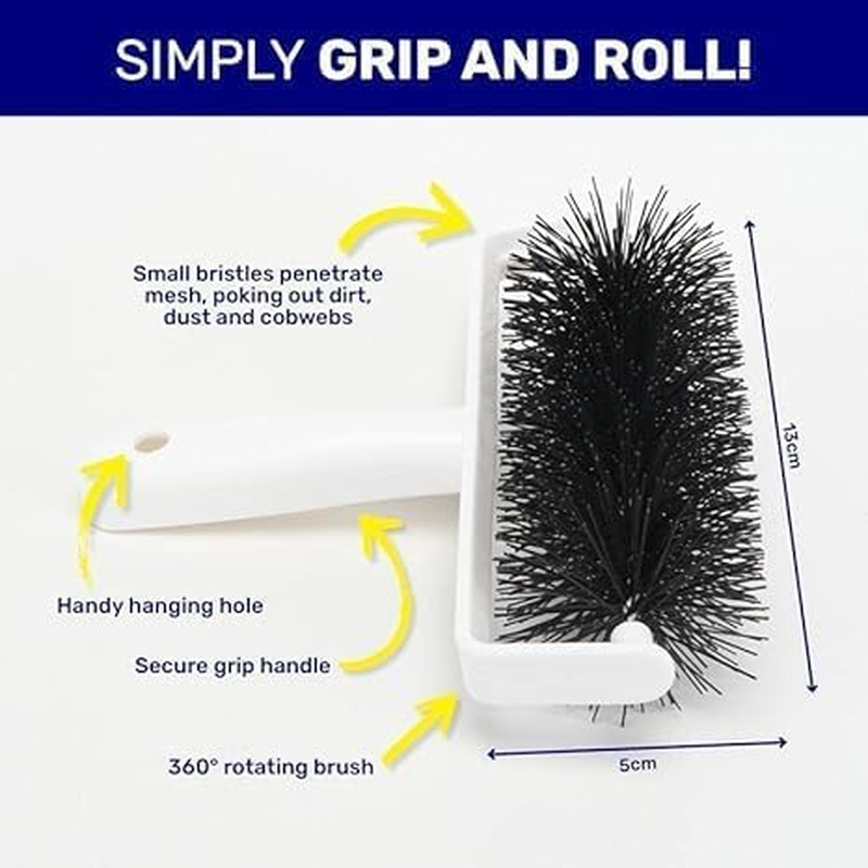 LEDON Window Screen Cleaner Brush - 360&deg; Rotating Head, Multifunction Fly Screen Dust Brush for Doors & Windows, No Need to Remove Screens or Use Water, Secure Grip Handle image number 4