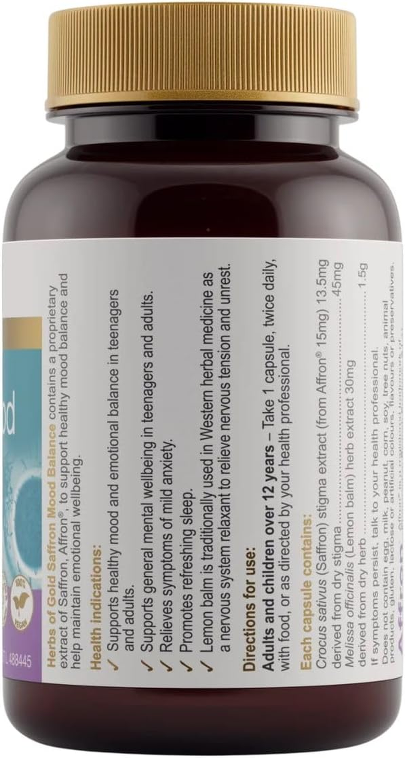 Herbs of Gold Saffron Mood Balance 60 Capsules