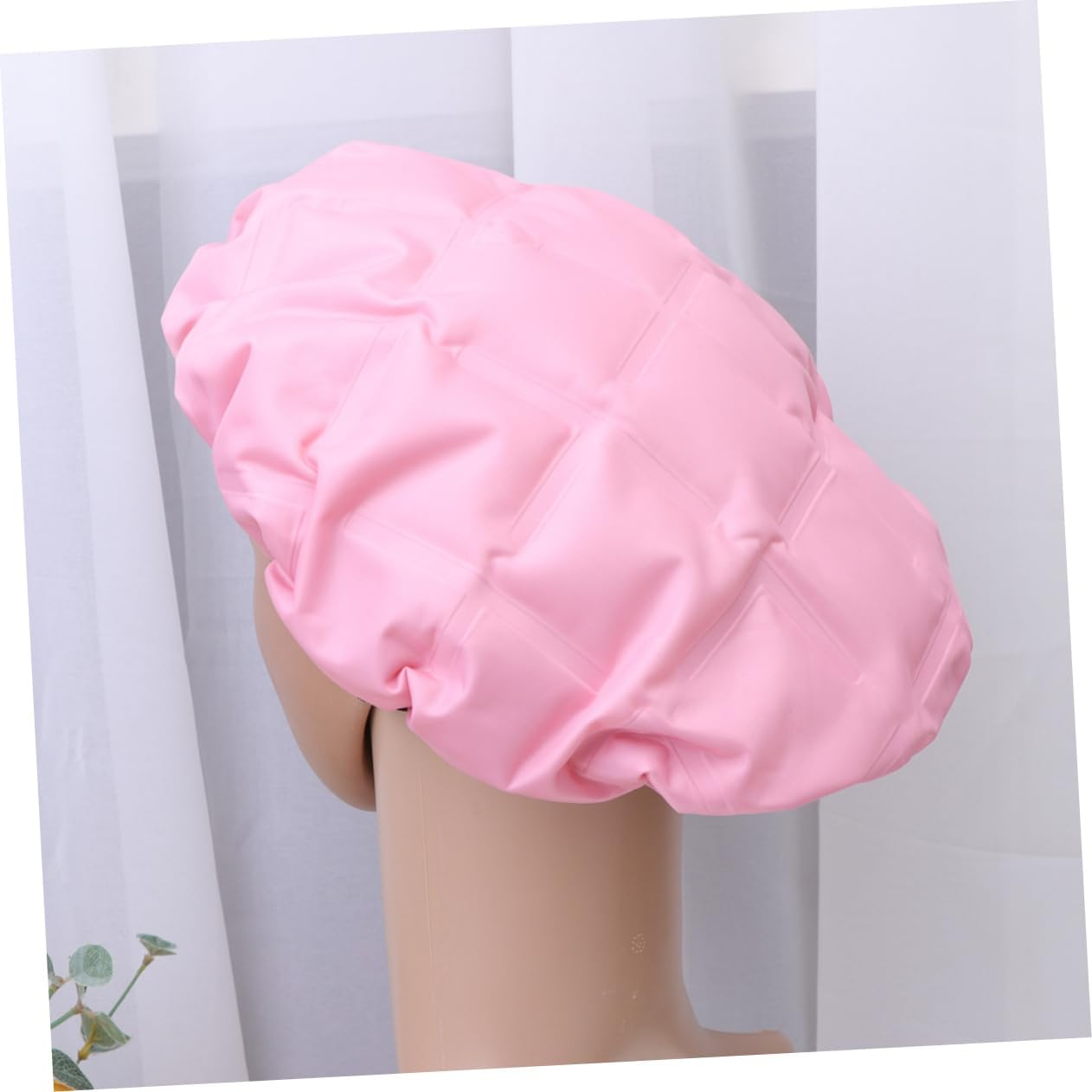 DECORNIJIA Thermal Hair Steamer Cap Pink Heated Hair Treatment Cap for Deep Conditioning Microwaveable Cordless for Home Use image number 6