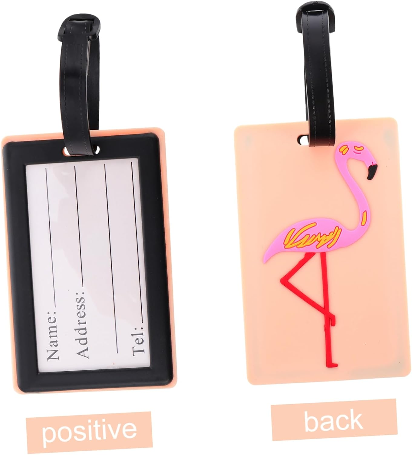 FOMIYES 5Pcs Creative Luggage Tags Set for Travel Suitcase Tag Strap Connector Unique Design Baggage image number 2