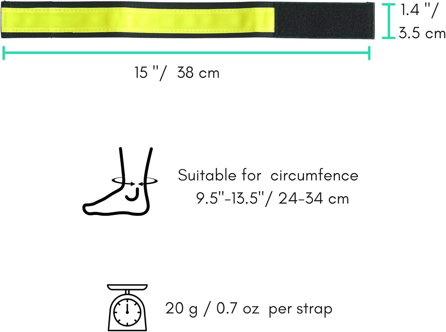 Vincita Reflective Bands - Highly Visible Safety Reflective Bands for Cycling, Walking, Running, and Hiking - Suitable with Molle Webbing on Backpack (Pair of 2) image number 6