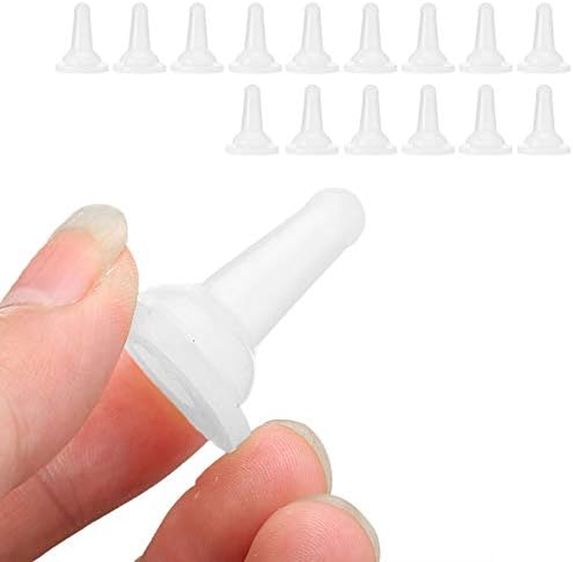 Pet Feeding Bottle Nipple, Replacement Nurser Nipple Silicone Pet Silicone Nipple, Safety Pack of 15 for Puppies, Small Animals, Kittens, Small Cats