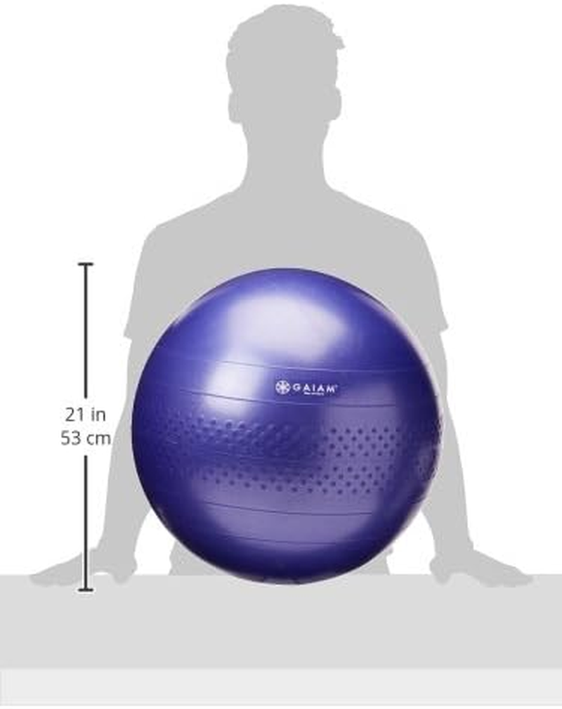 Gaiam Total Body Balance Ball Kit - Includes Anti-Burst Stability Exercise Yoga Ball, Air Pump, Workout Program image number 4