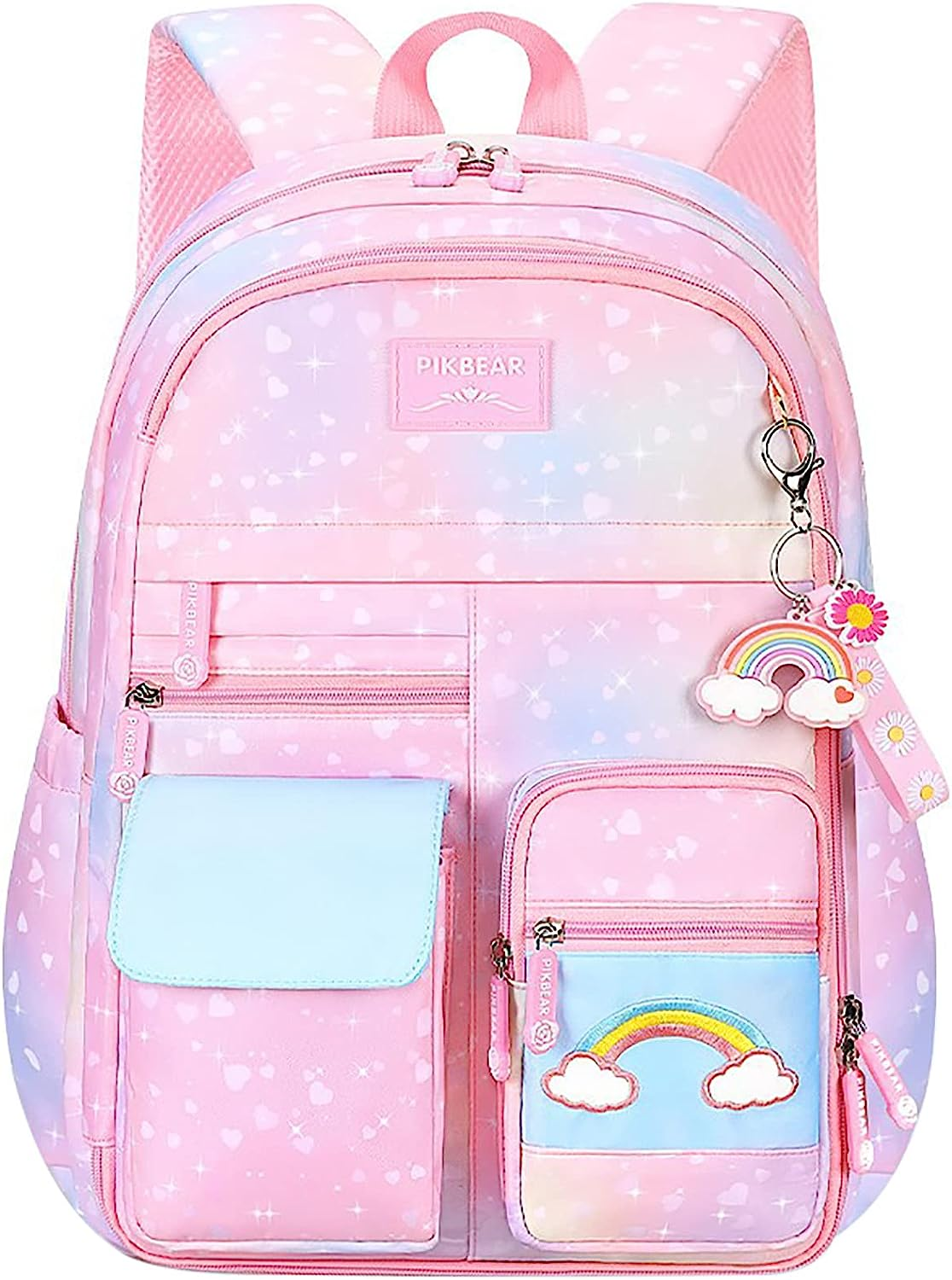 School Backpack for Girls, Lightweight Waterproof Cute School Bookbag for Teen Kids Students Elementary - Butterfly Blue image number 7