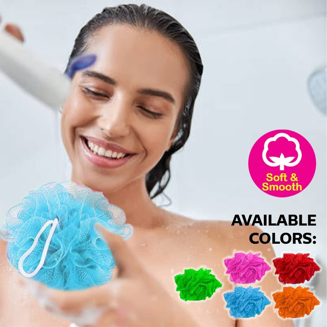 [5PCE] Swosh Bath Body Cleaning Loofah Sponge Ball, Ideal for Exfoliating and Cleansing Your Skin, Experience Refreshing Showers image number 5