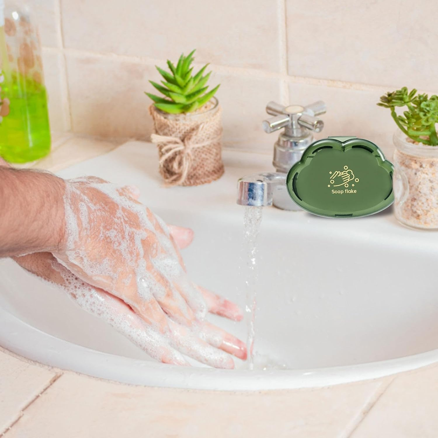 Travel Hand Soap - Portable Soap Discs, Travel Hand Wash Paper Soaps | Gentle and Moisturizing Soap Box, Creative Cloud Hand Washes, Ensure Hygiene, Soap Discs, Soap Paper image number 1