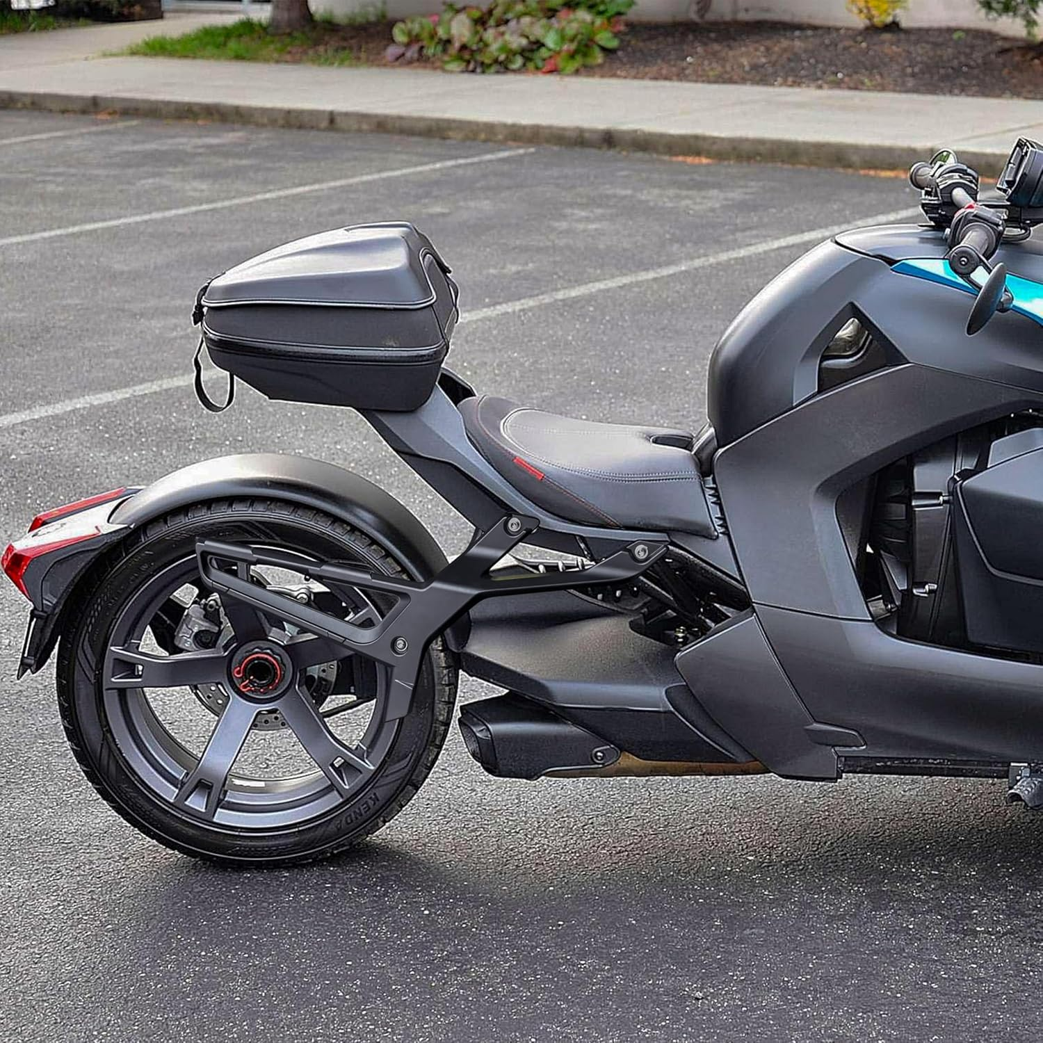 SAUTVS Aluminum Saddlebag Rack for Can-Am Ryker, Black Luggage Bag Rack Kit for Can Am Ryker 600 900 Sport & Ryker Rally Edition All Models Accessories (Replace #219400856) image number 5