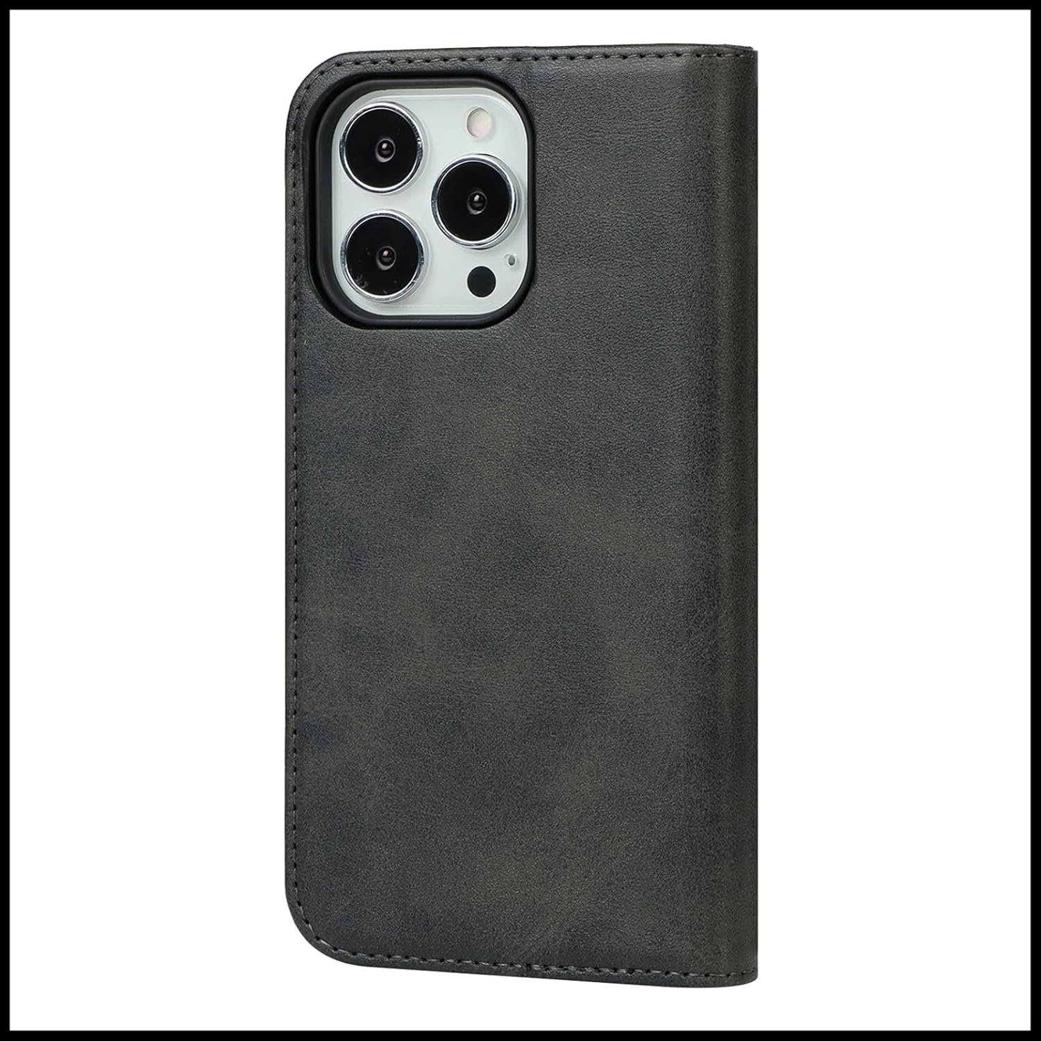 Iphone 15 Pro Max Wallet Case FROLAN Premium PU Leather with Credit Card Holder Slot Flip Drop Protection Shockproof Cover 6.7 Inch(Black) image number 3