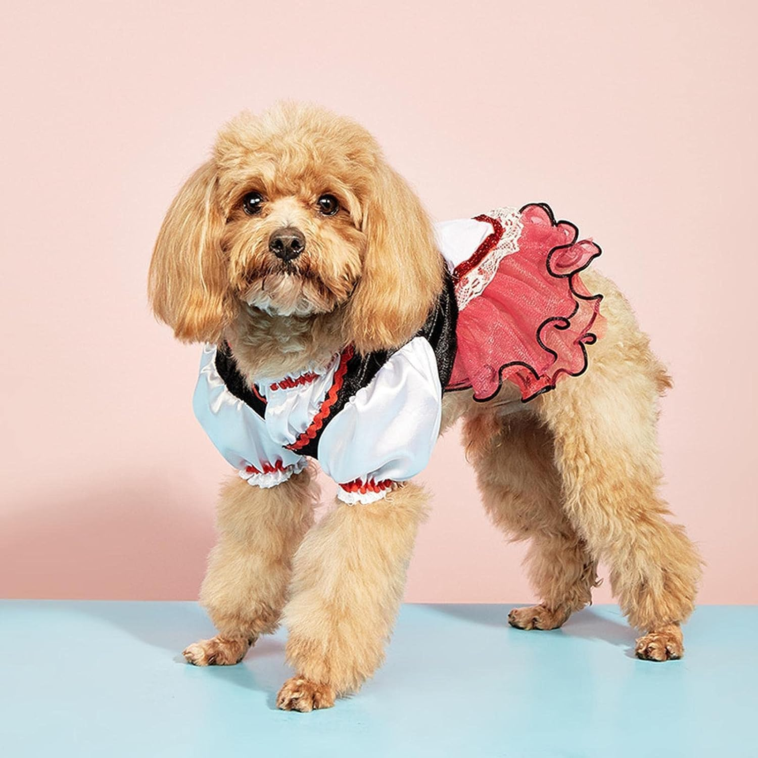 Girl Dog Dress | Mesh Dresses for Puppies | Delicate Workmanship Cute Doggie Dress Dog Apparel for Small Dogs image number 6