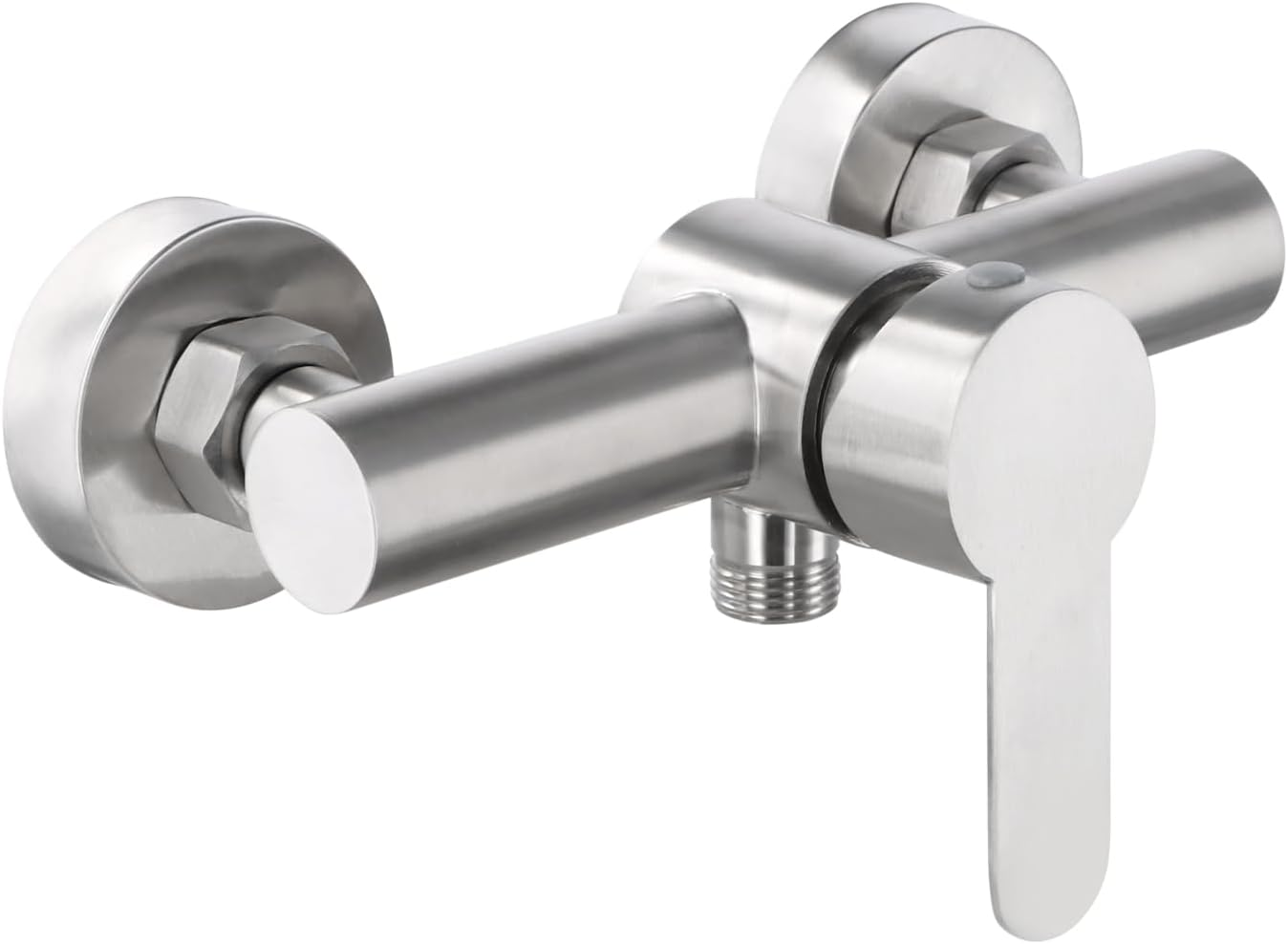 Shower Faucet, Wall Mounted Shower Mixer Valve, Bath Tap, Wall Mounted Mixer Tap 304 Stainless Steel, Single Lever Shower Mixer with Mounting Accessories for Hot and Cold Water