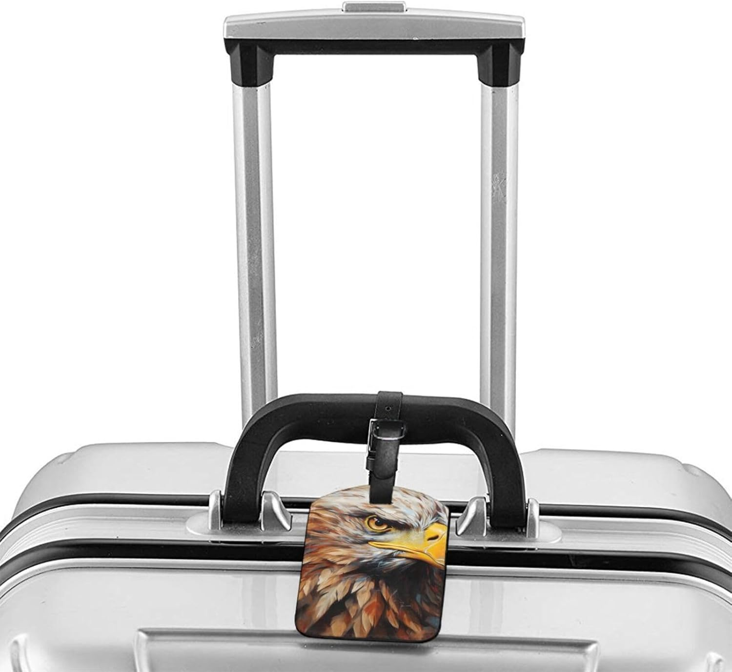 Eagle Print Elegant Tag Stylish Tag Luggage Tag 4.3 X 2.76 Inch for Suitcases Travel Bags image number 1