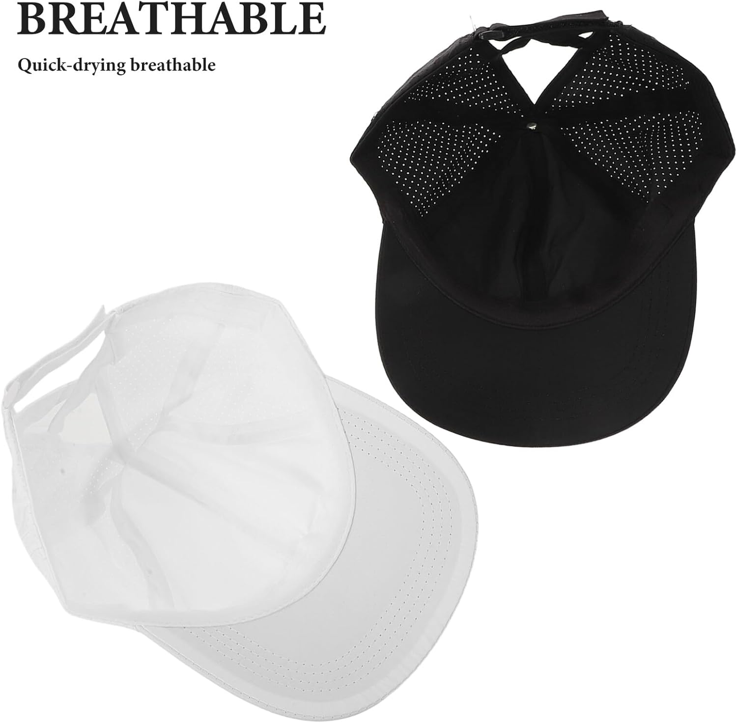 FOMIYES 2Pcs Women'S Sports Cap Breathable Baseball Cap for Running Workout Gym High Ponytail Comfortable Fit Pack for Outdoor Athletic Activities image number 2