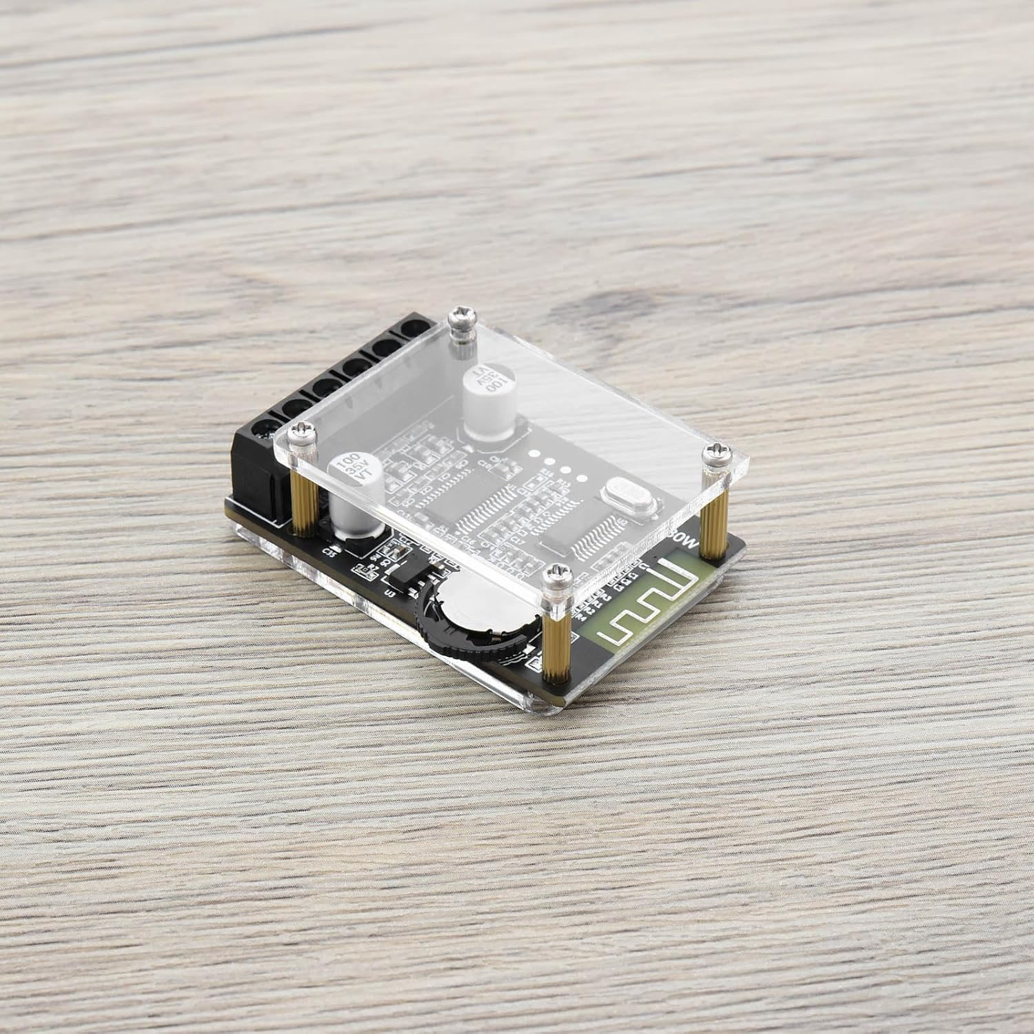 VGOL Audio Bluetooth Amplifier Board XY-P15W Bluetooth Amplifier Module 2.0 Channel Wireless Digital Audio Receiver with Acrylic Protective Case for DIY Speaker image number 6