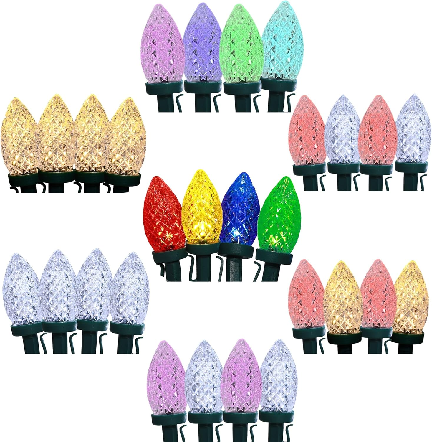 Lexi Lighting 50 Leds Large Pinecone Connectable Fairy Lights String, Candy, 9.8M Light Chain with 8 Functions Mode, Memory Hold, Classic Style for Traditional Xmas D&eacute;cor image number 3