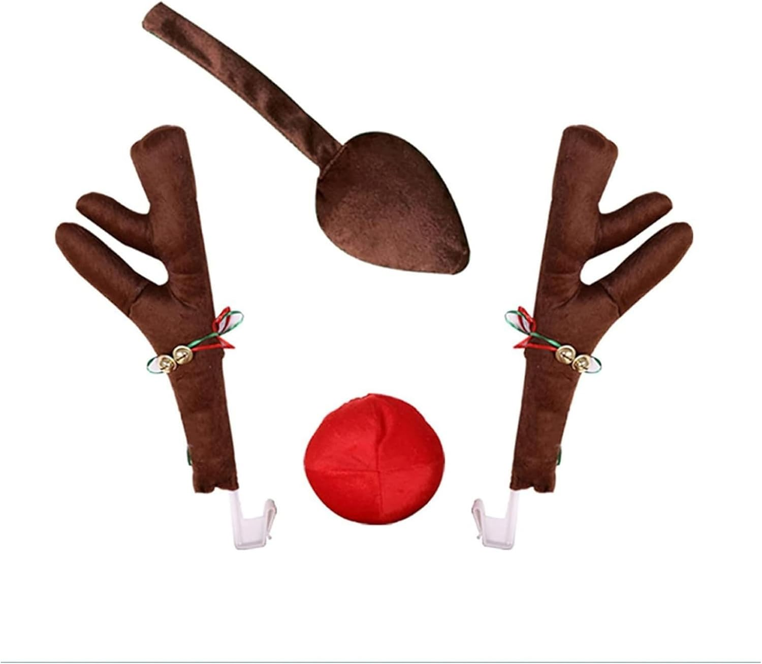 Car Reindeer Decorations with Car Jingle Bell Antlers Antlers, Nose, and Tail for the Trunk image number 6