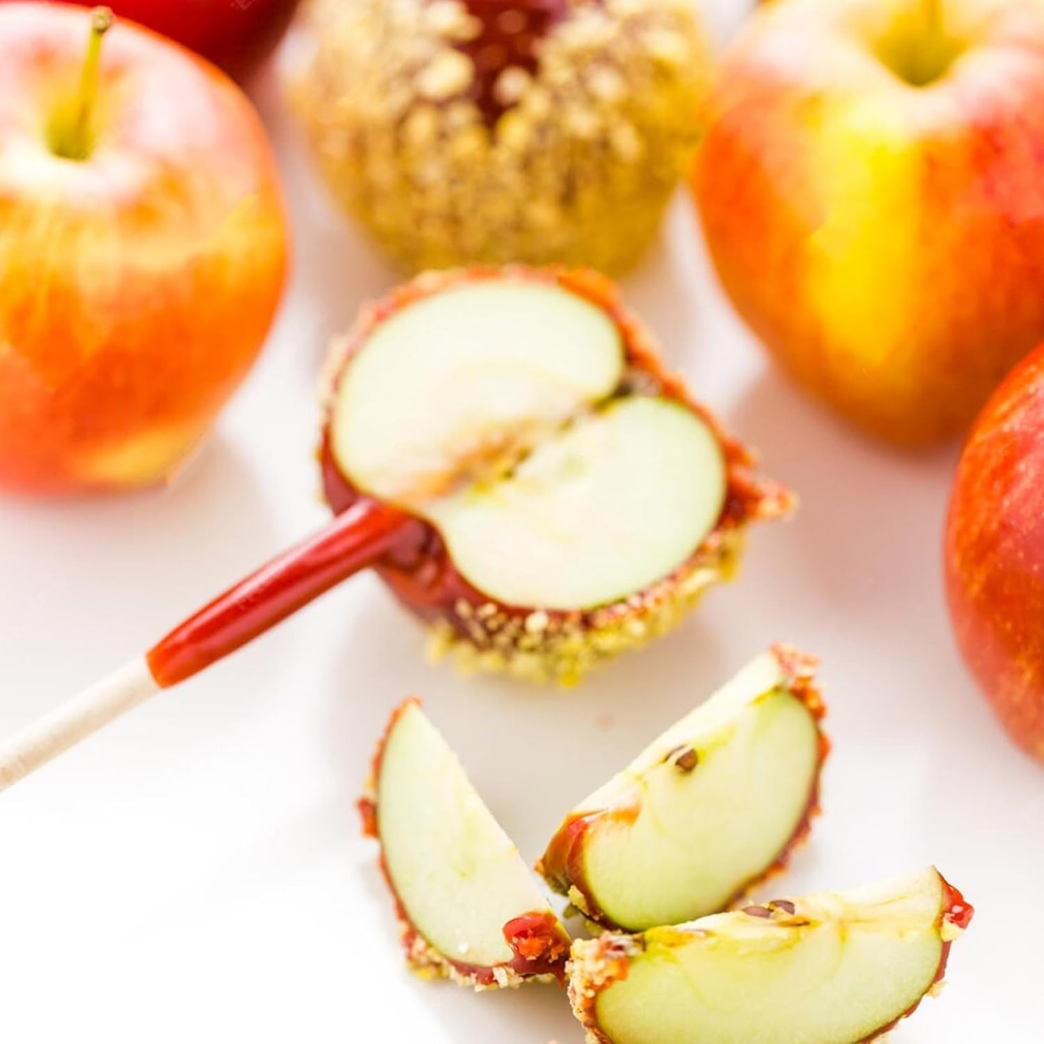 Candy Apple Sticks (50 Pack), 10 Inch Caramel Apple Sticks Skewers 4 Mm Natural Bamboo Candy Making Skewer for Carmel BBQ Cotton Candy Wood Semi Pointed Lollipop Sticks Barbecue Corn Dog Cake Pops image number 1