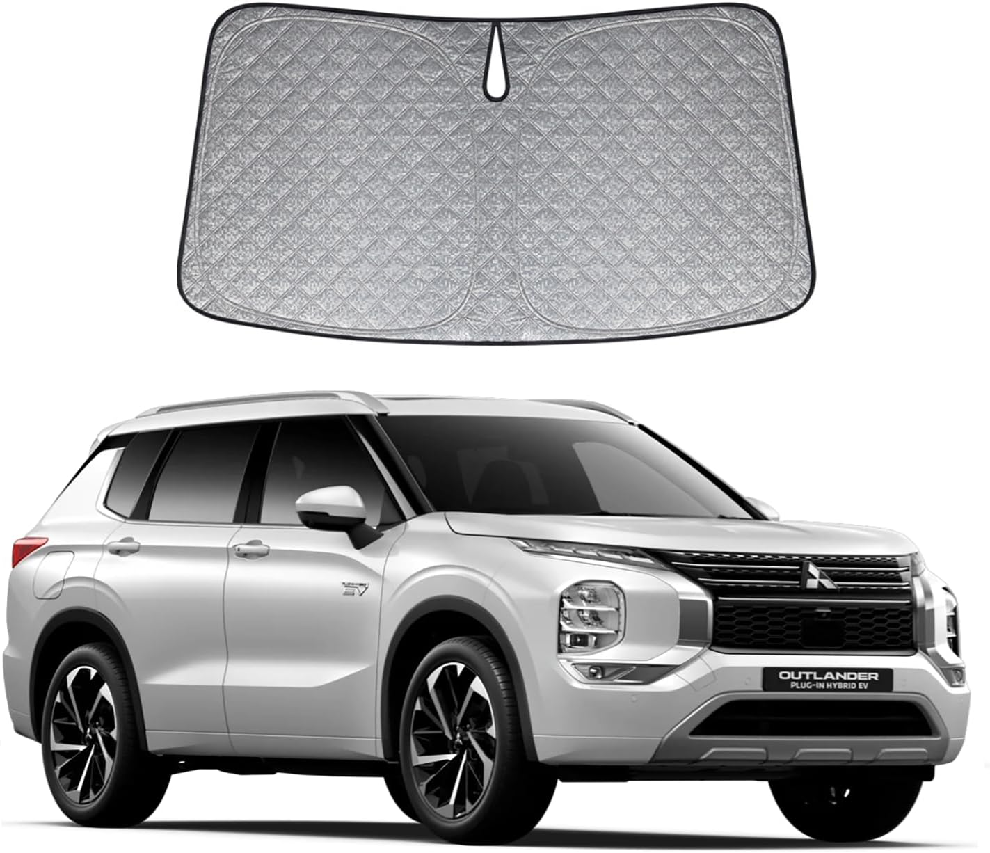 OTTO Shades Thick Windscreen Sunshade for Mitsubishi Outlander 2021-2024 Premium 6 Layers UV Protection Foldable Windshield Sun Visor Heat Shield Cover Make Car Cooler image number 1