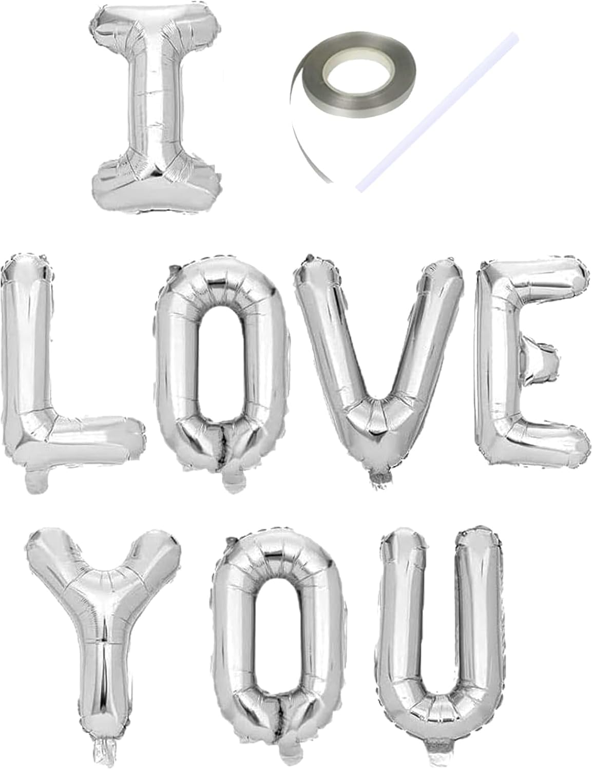 Tuoyi 16 Inch I Love You Letter Foil Balloons,Perfect for Romantic Valentine'S Day Wedding Bridal Shower Anniversary Engagement Party Supplies image number 3