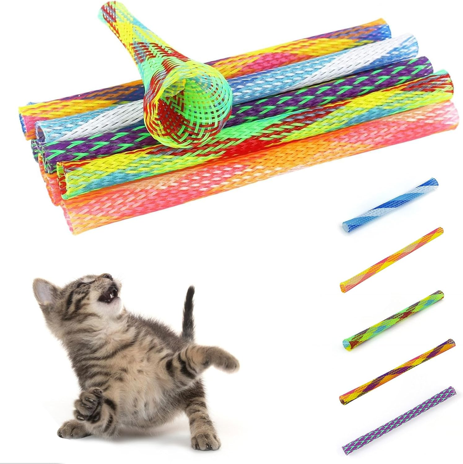 Cat Toy, Cat Spring Toy, Colourful Creative Plastic Spiral Springs Spiral, Interactive Spiral Cat Toy, Plastic Spiral Springs, Spiral Cat Toy, Toy Spiral Springs, 20 Pieces image number 5