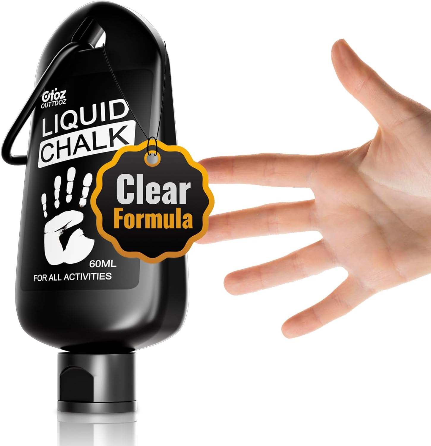 OUTTDOZ Clear Liquid Chalk, Dry Hands Non Sticky Grip Enhancer, Transparent Anti-Slip Solution for Gymnastics Cheerleading Pole Dancing Tennis Golf Pickleball Badminton and All Sports. image number 3