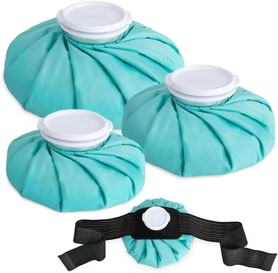 TPU Ice Pack for Injuries Reusable, 3 Sizes (6"/9"/11") with Adjustable Strap, Hot & Cold Therapy Gel Pack for Knee, Shoulder, Wisdom Teeth Pain Relief, No-Leak Design, Turquoise image number 3