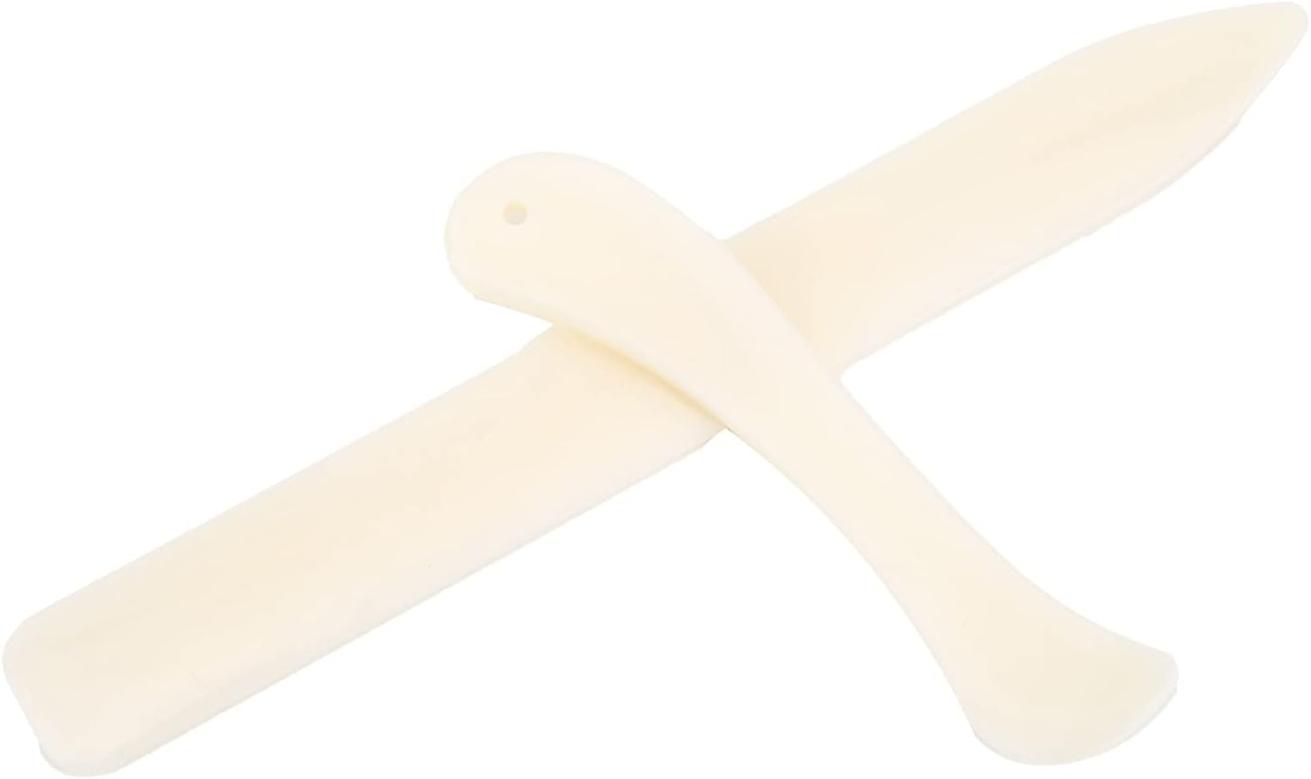 Fdit 2Pcs Bone Folder Set, Professional Scoring & Creasing Tools for Bookbinding, Card Making, Scrapbooking & Paper Crafts, Smooth Plastic Paper Tool for DIY Arts & Crafts