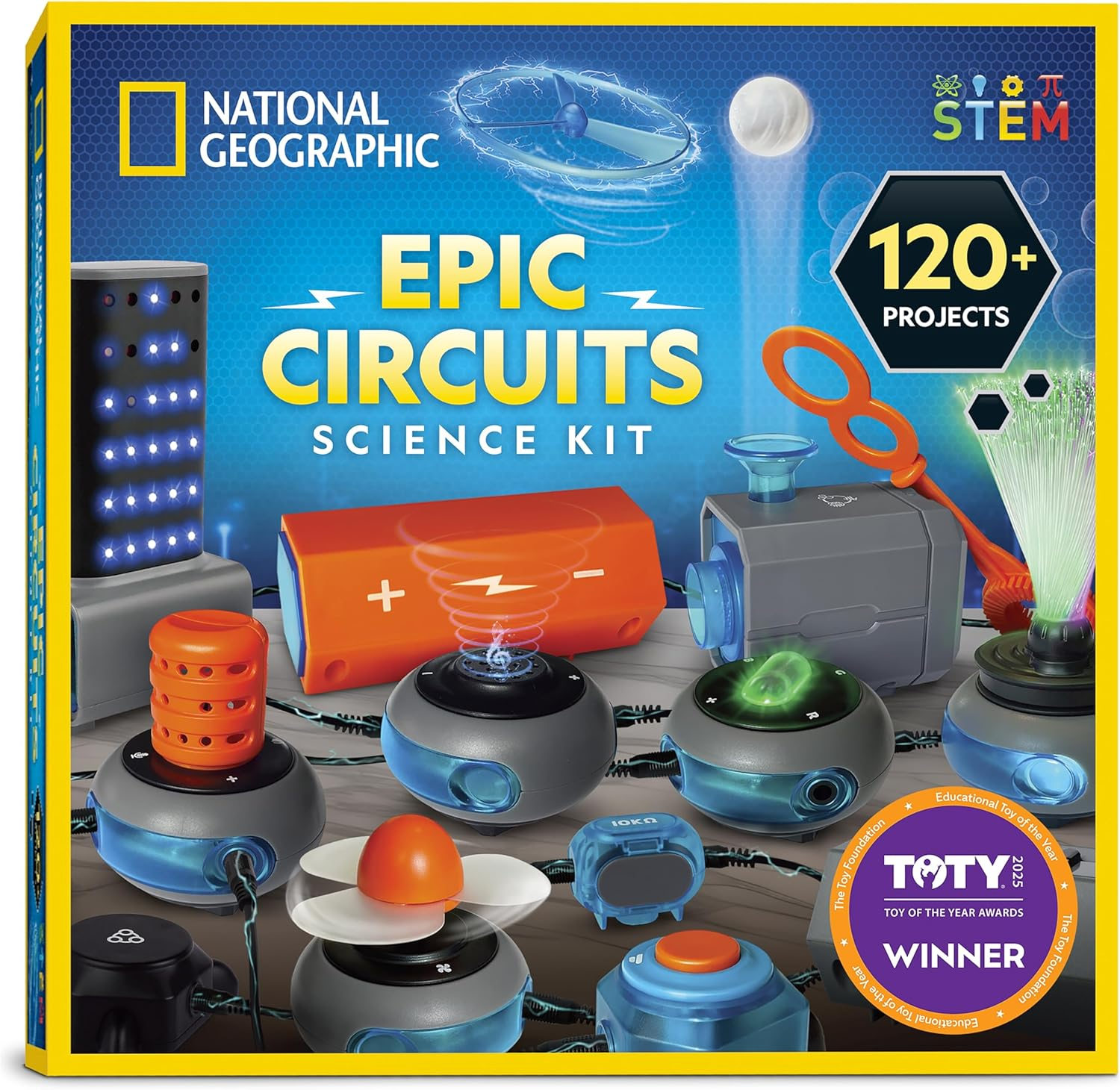 National Geographic Circuit Maker - Electronics Kit for Kids with 120 Electrical Projects, STEM Toy, Electronic and Electrical Circuit Projects, Electricity Kit image number 2