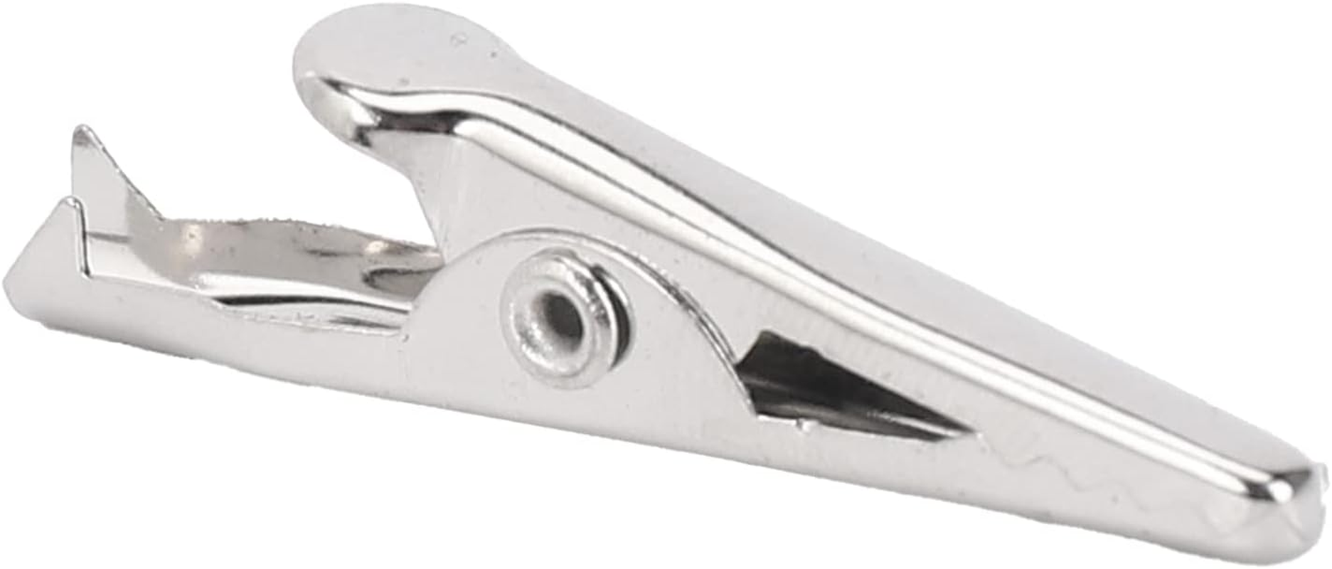 Spacesea 50 Pcs Metal Alligator Clip, Clip, Silver Tone Alligator Clips, Clamps, Versatile Professional Grade Electrical Testing Clips image number 5