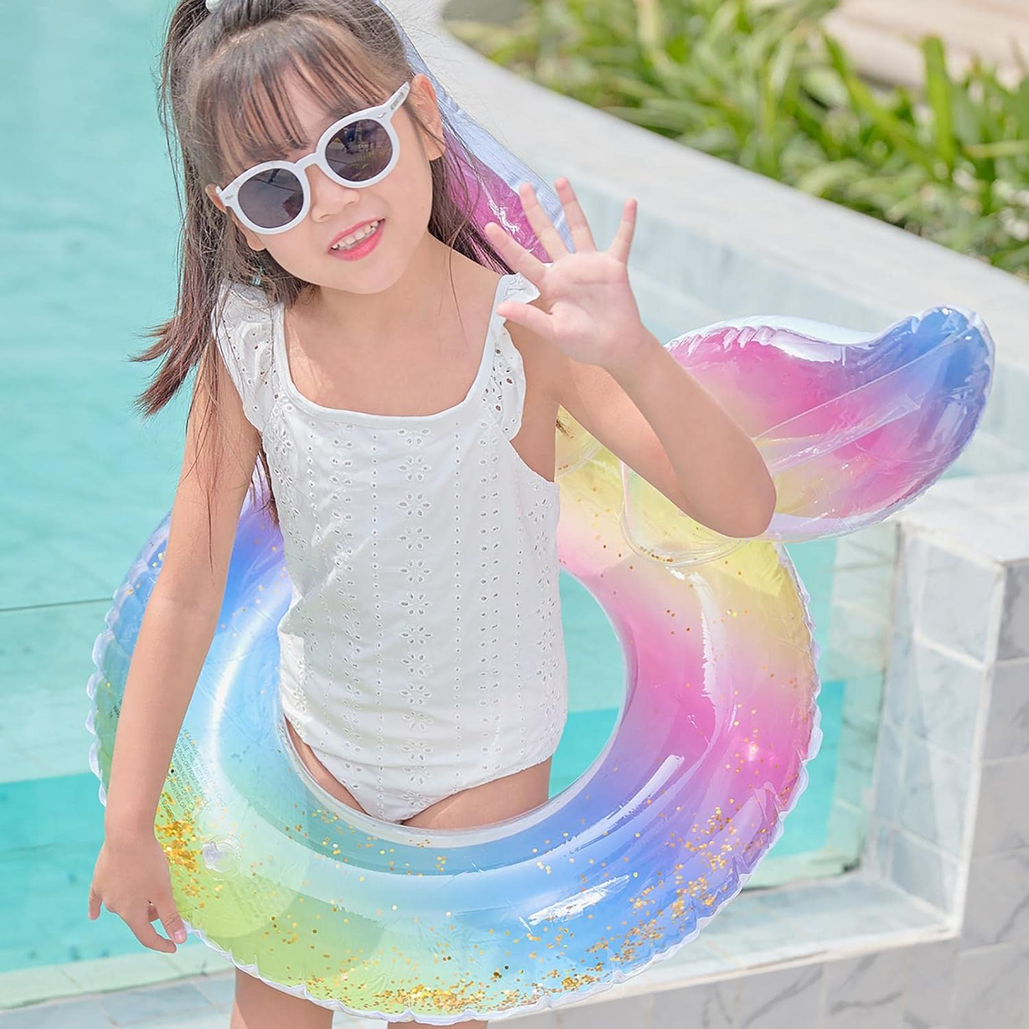 Mermaid Swim | Pool Floats Kids Mermaid Tail | Transparent Sequin Children'S Mermaid Transparent Swimming for Kids Supplies Imtrub image number 2