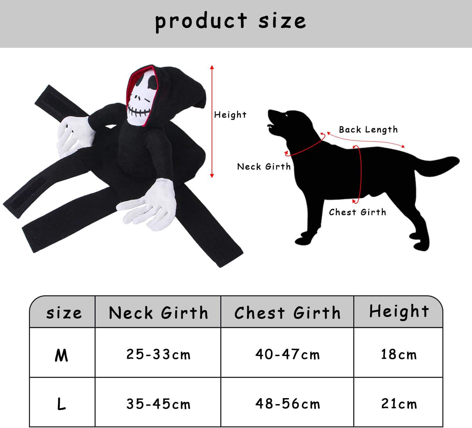 Rider Dog Costume, Dog Costume Halloween, Halloween Pets Party Cosplay Clothing, Pet Dogs Halloween Rider Costume, Ghost Rider, Halloween Grim Reaper Dog Costume (L) image number 5
