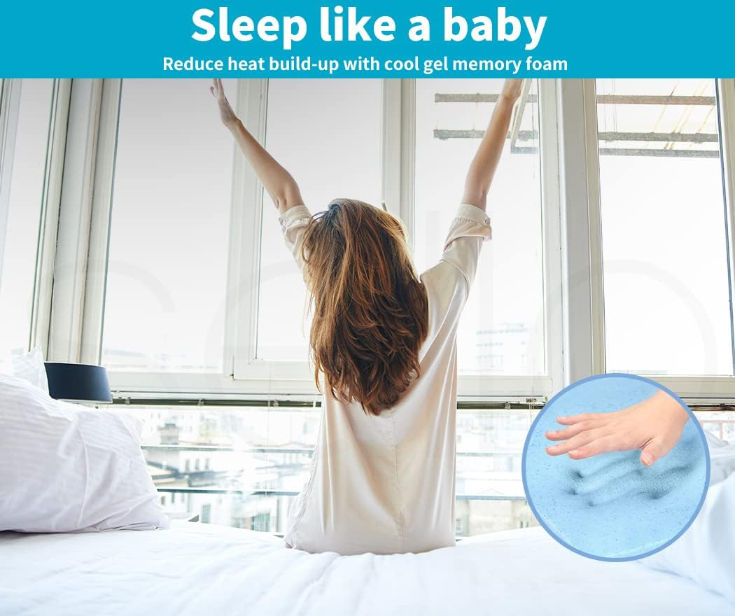 Dreamz Bamboo Fabric Cool Gel Memory Foam Mattress Topper, 5 Cm Thickness, Single image number 5