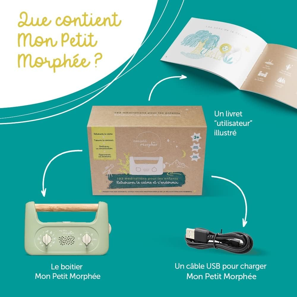 My Little Morph&eacute;e - Meditation Box for Promoting Sleep and Calming Children from 3 Years, without Waves and without Screen - 700,000 Users (German, English, French, Spanish) image number 1