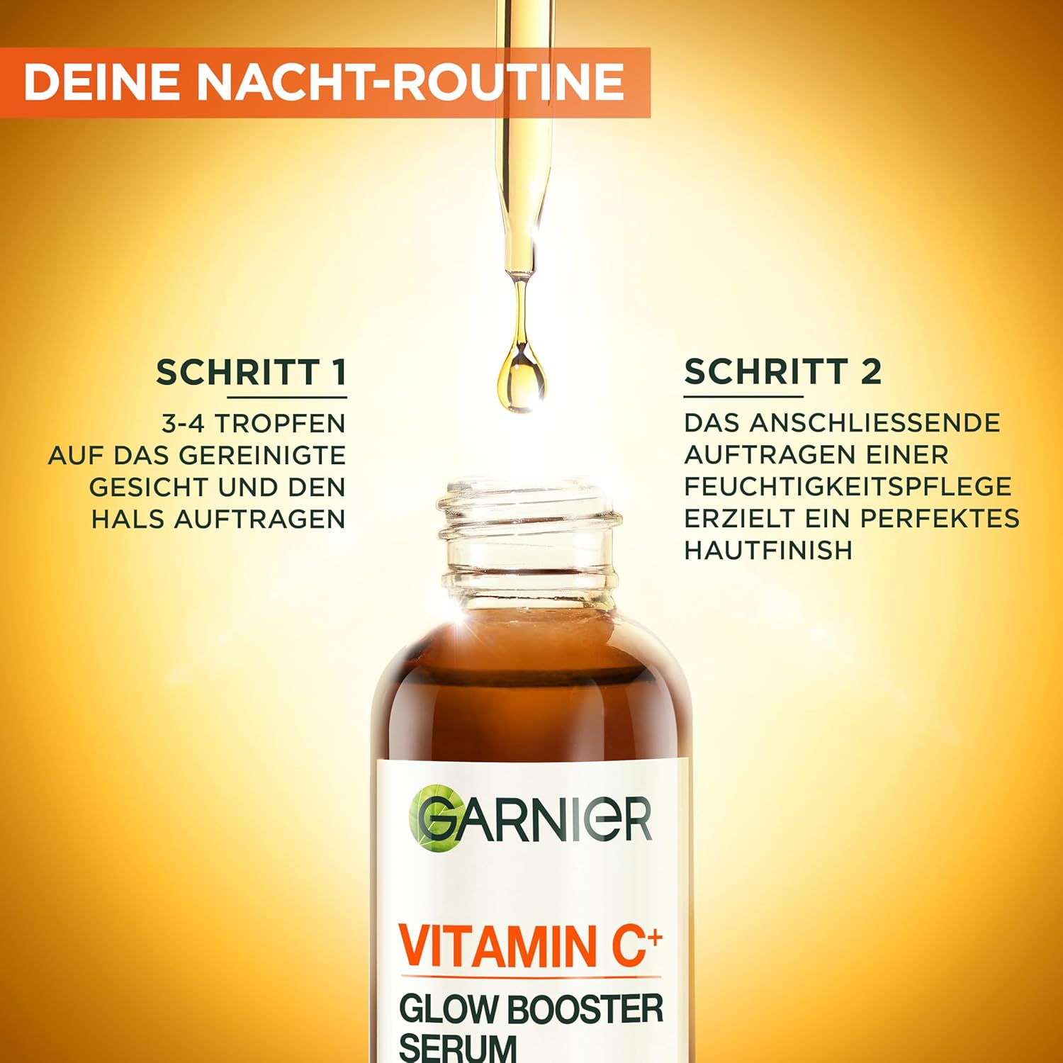 Garnier Vitamin C Night Serum against Dark Spots, for All Skin, Face Serum with Niacinamide and Salicylic Acid, Anti-Dark Spot Serum, Skinactive, 1 X 30 Ml image number 6