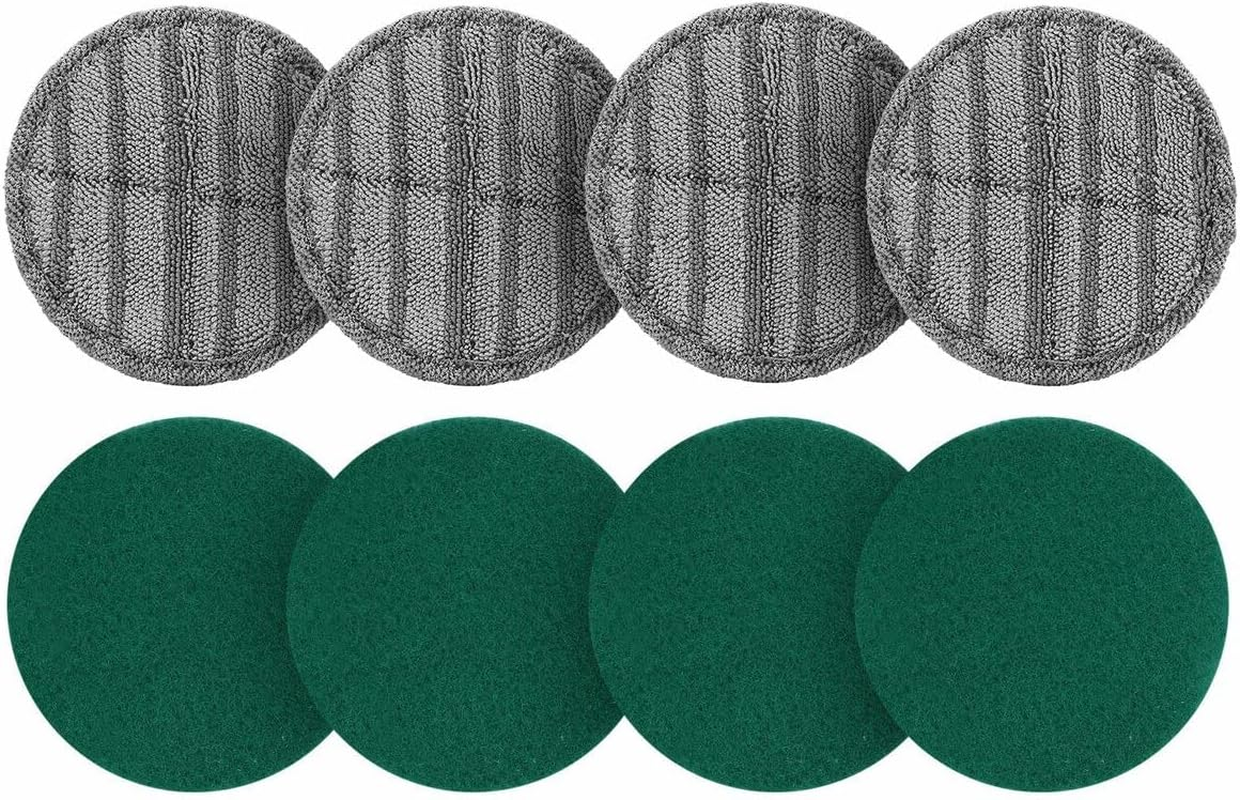AUSWAY Mop Replacement Pads Scouring Green Scourer Microfiber Replaceable for Cordless Electric Spin Floor Cleaner Polisher Washer Sweeper image number 2