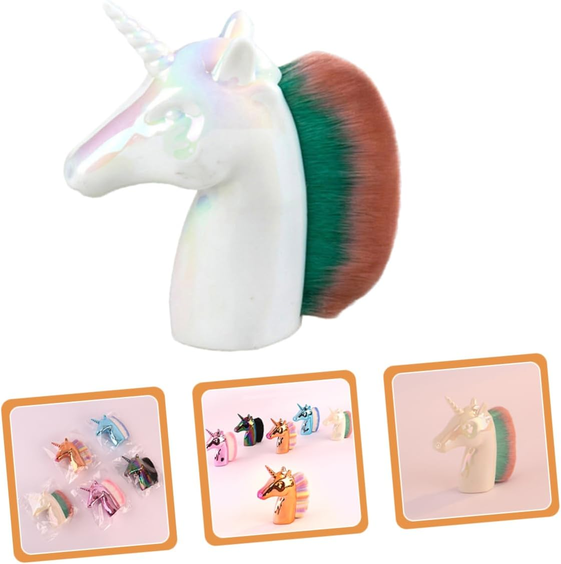 AUTSUPPL Makeup Brush Portable Loose Powder Nail Dust Cleaner Handle Grip for Travel Everyday Use Essential Cosmetic Tool For image number 4