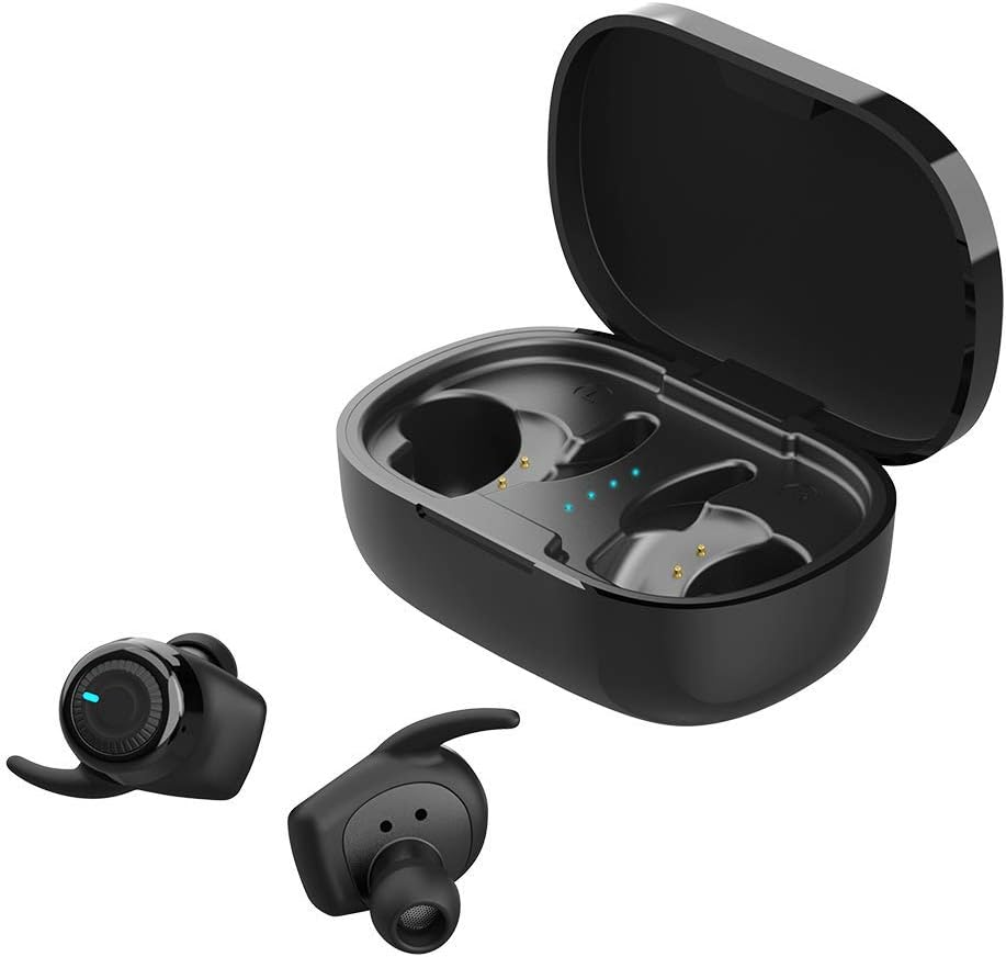 STREETZ TWS-112 Stereo Bluetooth Headphones In-Ear Wireless Headphones, Bluetooth 5.0 Earbuds with Built-In Microphone and Quick Charging Case up to 16 Hours of Music Playback, Comfortable Grip image number 4