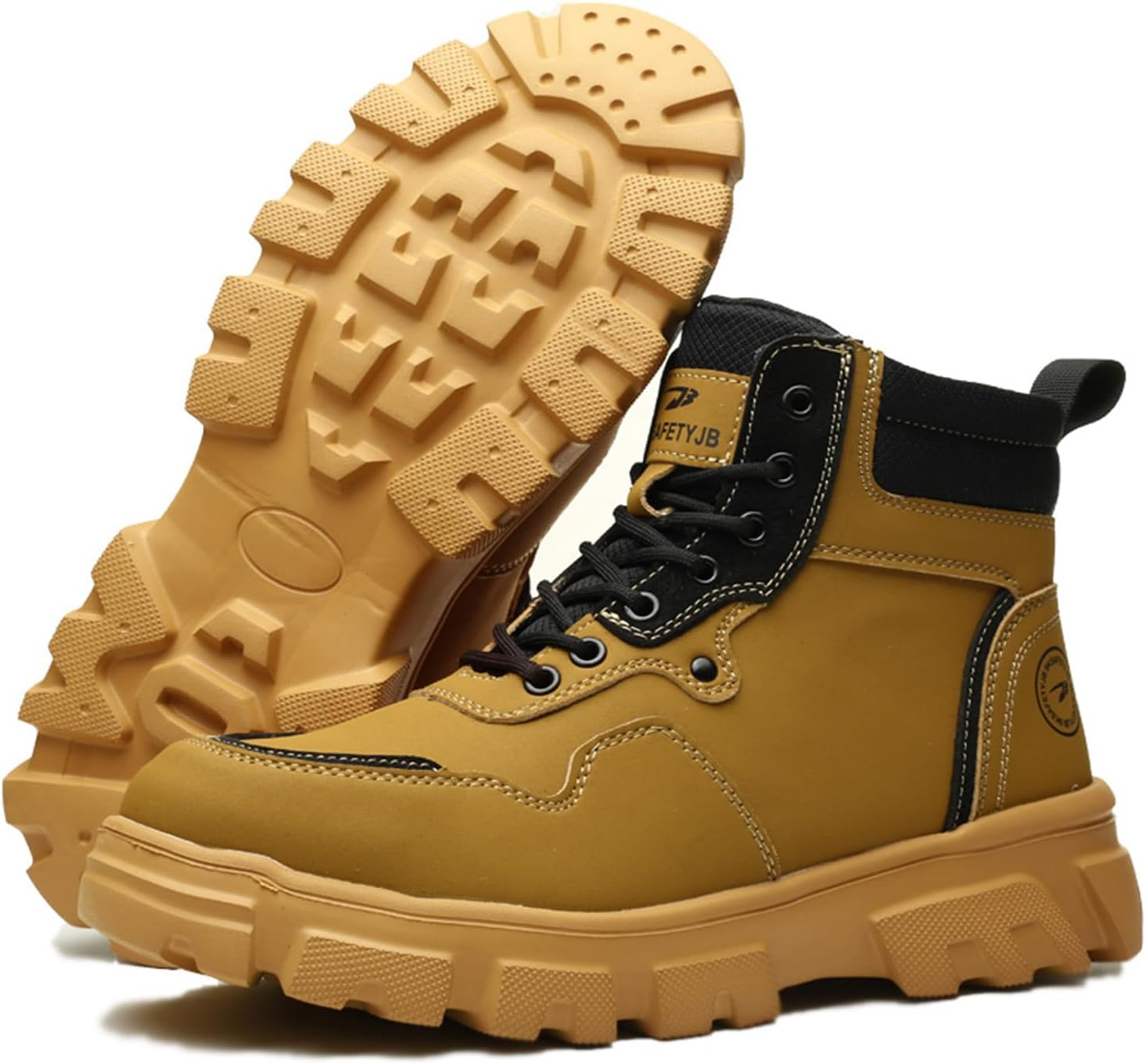 USOR Steel Toe Safety Boots Toe Cap Work Shoes for Men Women Resistant Lightweight Work Sneakers Comfortable Puncture Resistant Work Boots for Industrial Construction