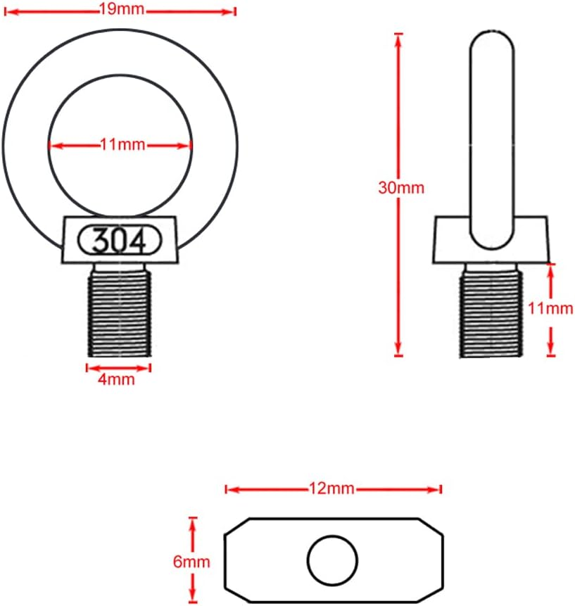 Etomvoop 4PCS Awning Rail Stoppers 6Mm Camping Tent Equipment Caravan Accessories, 12Mm X 6Mm image number 4