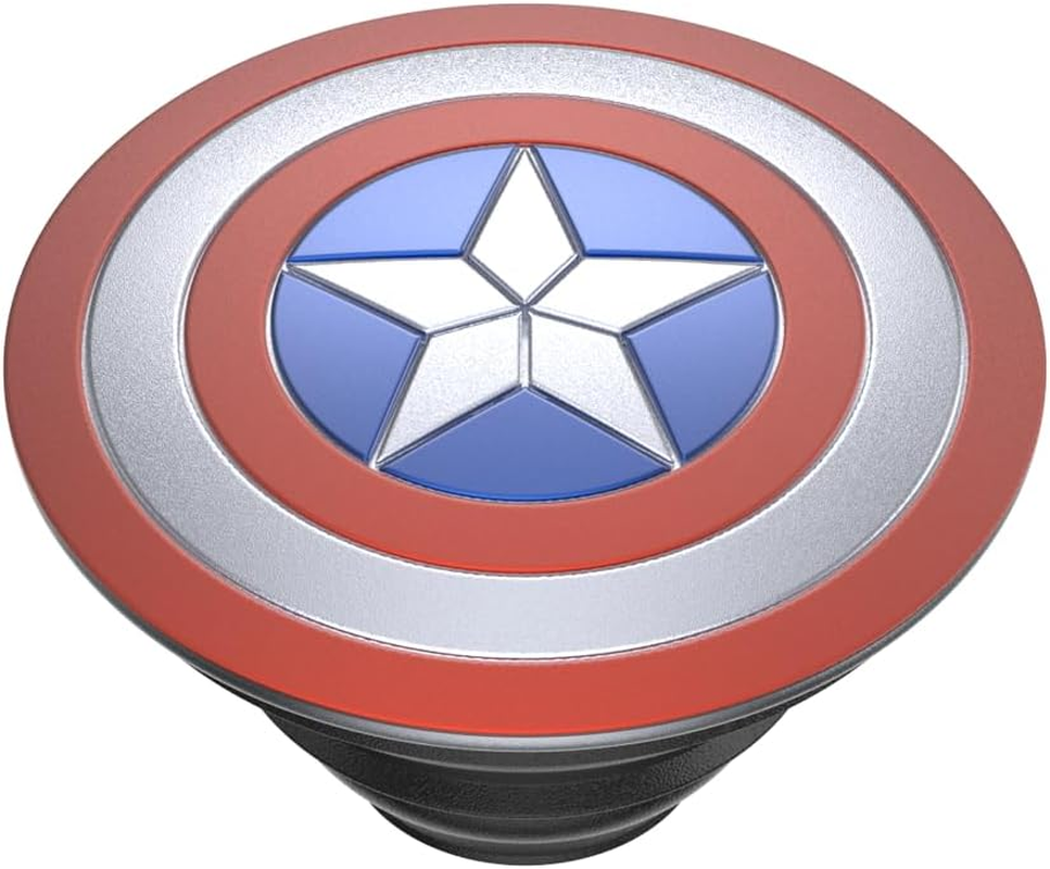Popsockets: Popgrip - Expanding Stand and Grip with a Swappable Top for Smartphones and Tablets - Enamel Captain America Shield image number 1