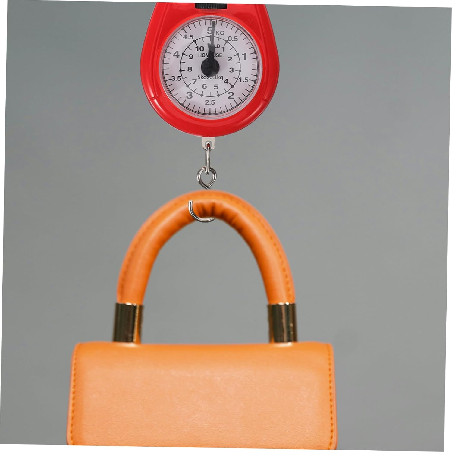 TOYZFRIENDY Mini Portable Red Spring Scale Hook Handheld Luggage and Fishing Weighing Scale for Travel and Outdoor Use image number 2