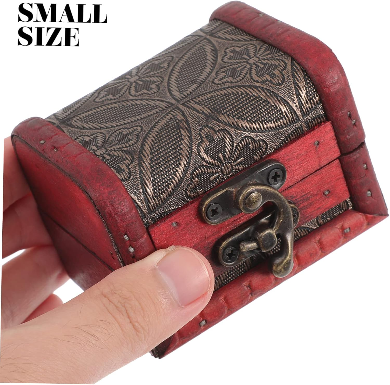 Christmas Candy Box Small Wooden Treats Storage Box Retro Craftsmanship Wood Coin Holder - Multi image number 5