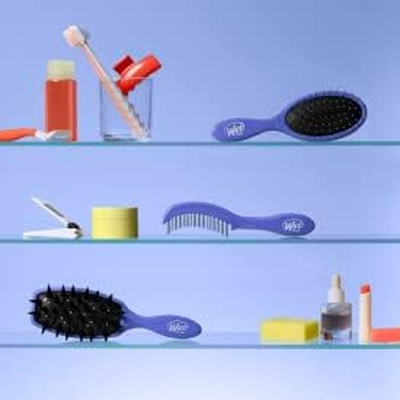 Wet Brush Custom Care Thin Hair Detangling Comb Purple image number 4