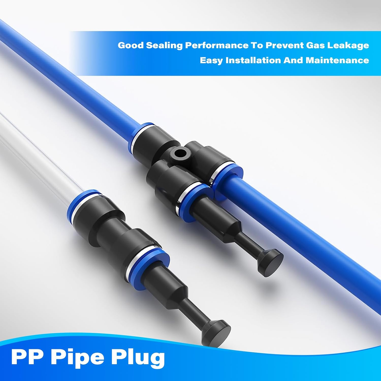 Air Fittings, 40 Pcs Air Hose Fittings, 8 Mm Air Hose Quick Connect, 10 Spliters+10 Elbows+10 Tee+10 Straight, Air Line Kit to Connect Fittings image number 4