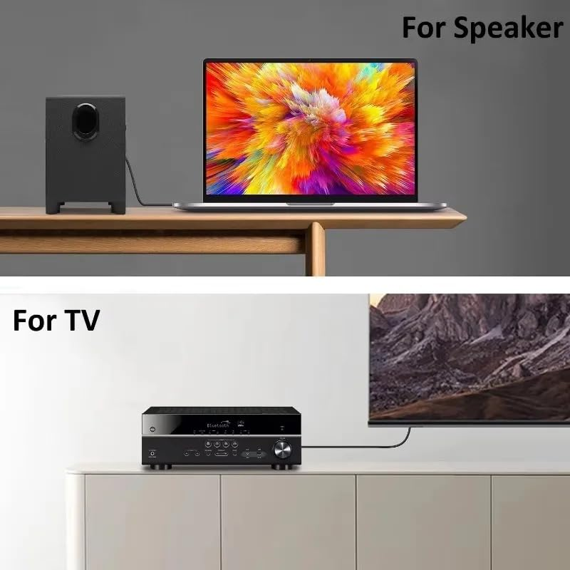 DREMAKE Audio Video 3RCA Cable 3Ft/1M, 3RCA Male to 3RCA Male 24K Gold Plated Composite AV Cable Cord Compatible with HDTV, Set-Top Box, Speaker, Home Theater, Amplifier, DVD Player, Hi-Fi Systems